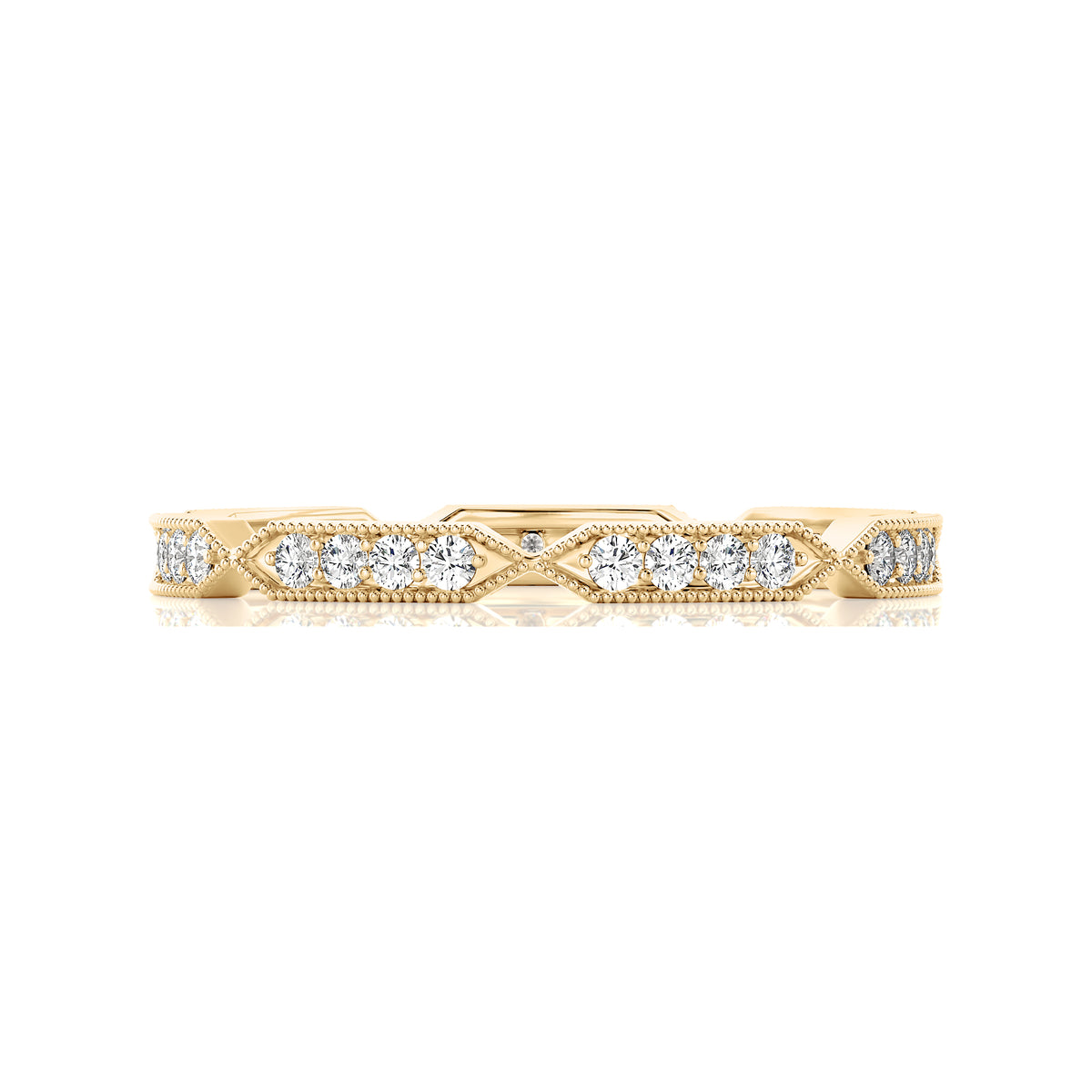 Solid Gold Diamond Twist Eternity Band