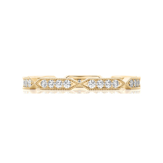 Solid Gold Diamond Twist Eternity Band