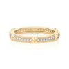 Solid Gold Diamond X Stacking Ring