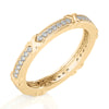 Solid Gold Diamond X Stacking Ring