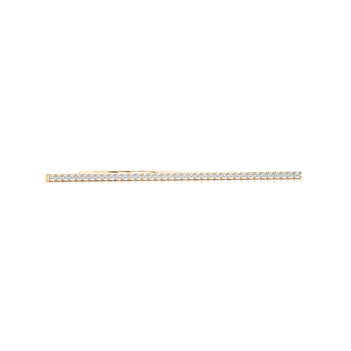 Solid Gold Flat Bar Diamond Ring