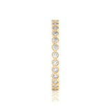 Solid Gold Milgrain Diamond Full Eternity Band