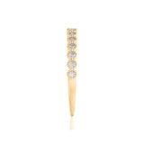 Solid Gold Milgrain Diamond Stacking Ring