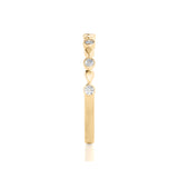 Solid Gold Pear Petals Diamond Band
