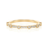 Solid Gold Diamond Minimalist Wedding Band