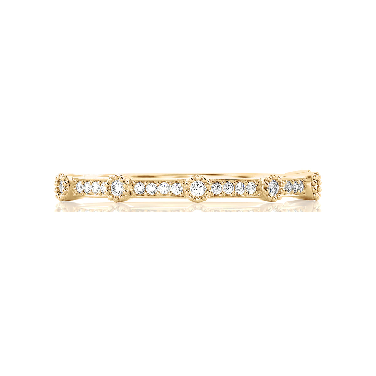 Solid Gold Diamond Minimalist Wedding Band