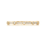 Solid Gold Diamond Minimalist Wedding Band