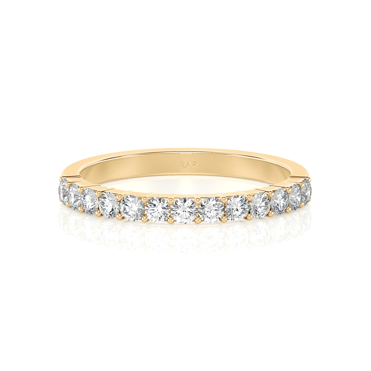 Solid Gold Half Eternity Diamond Band