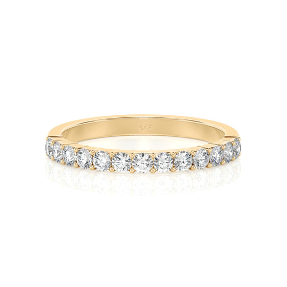 Solid Gold Half Eternity Diamond Band