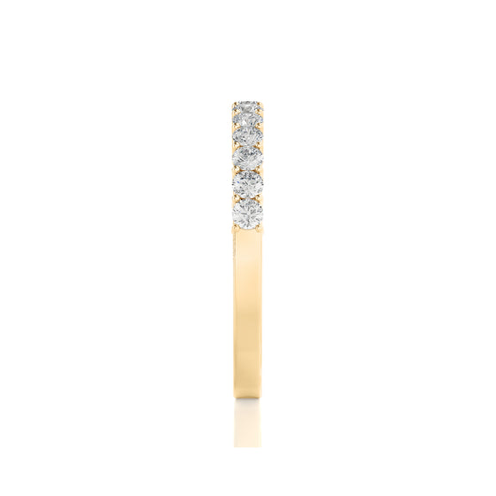 Solid Gold Half Eternity Diamond Band