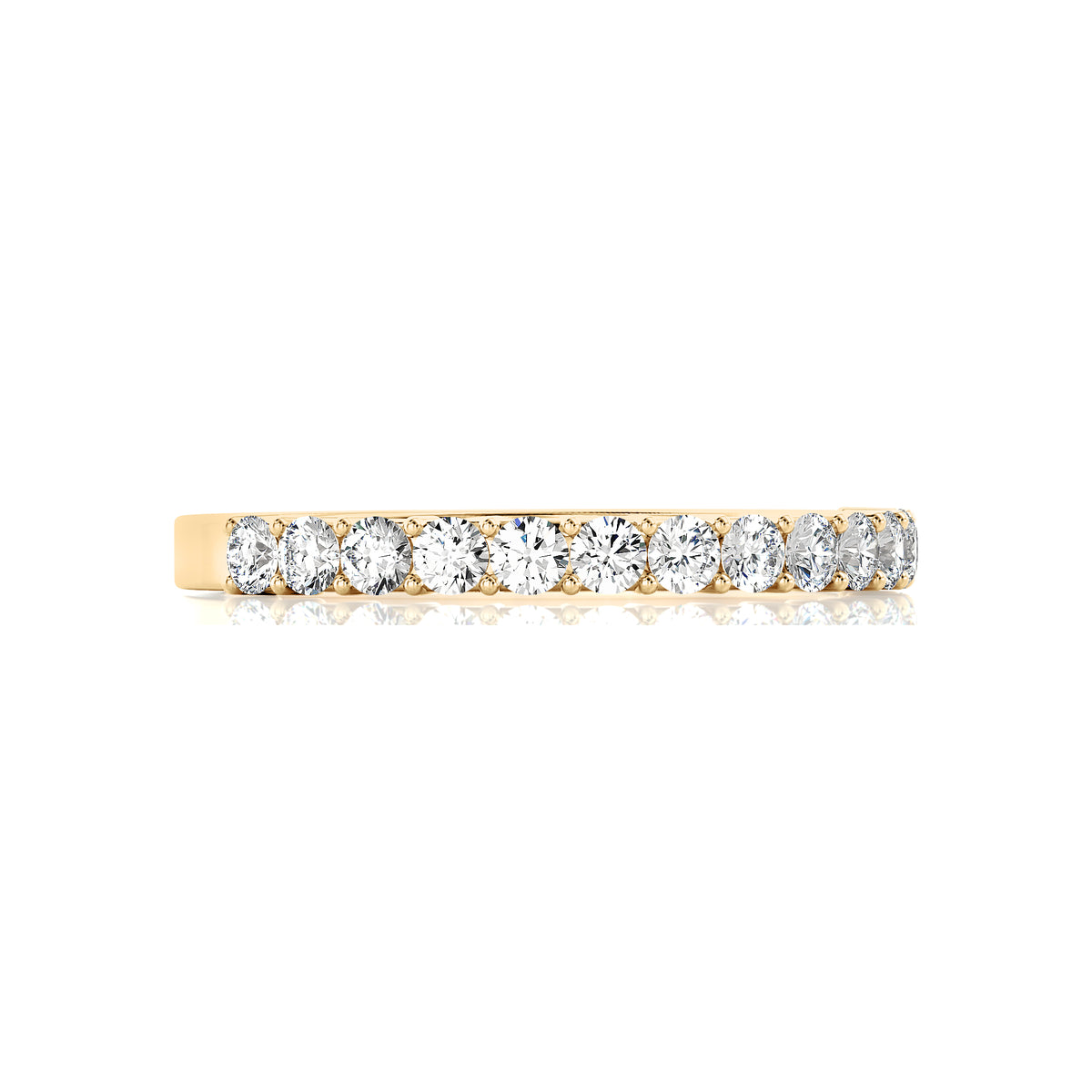 Solid Gold Half Eternity Diamond Band