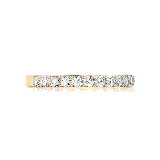 Solid Gold Half Eternity Diamond Band