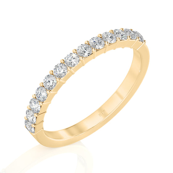 Solid Gold Half Eternity Diamond Band