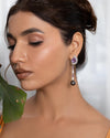 Amethyst and Black Pearl drop Earrings