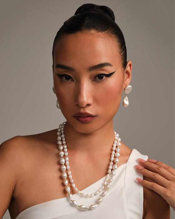 Rice & Baroque Pearl Necklace