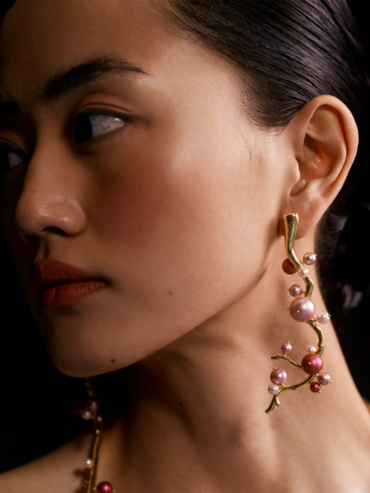 Shades of Pink Statement Danglers