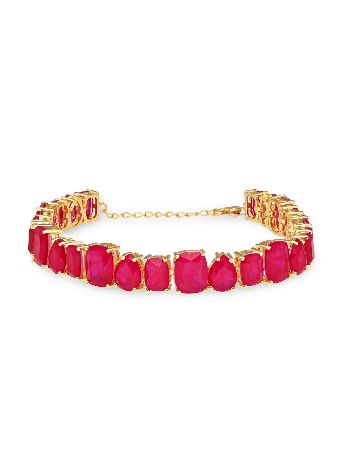 Geometric Prism Link Tennis Bracelet