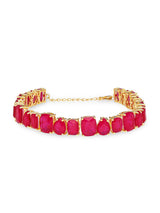 Geometric Prism Link Tennis Bracelet