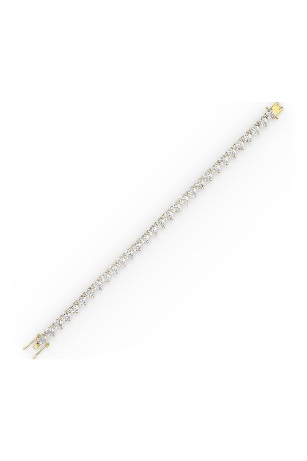 Heart Shaped Solitaire Tennis Bracelet