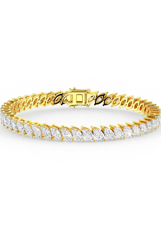 Marquise Shaped Solitaire Tennis Bracelet
