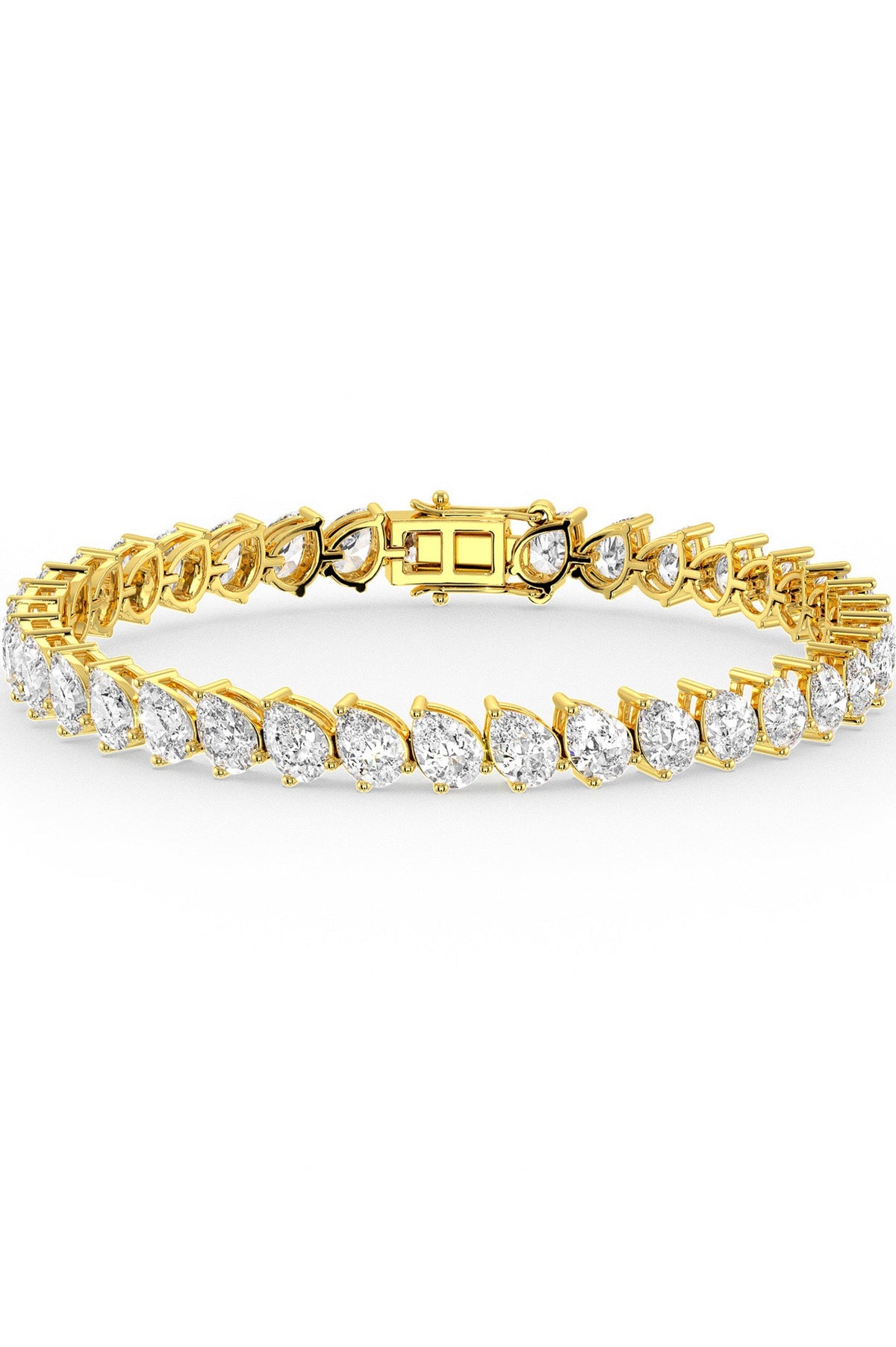 Pear Shaped Solitaire Tennis Bracelet