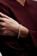 Pear Shaped Solitaire Tennis Bracelet