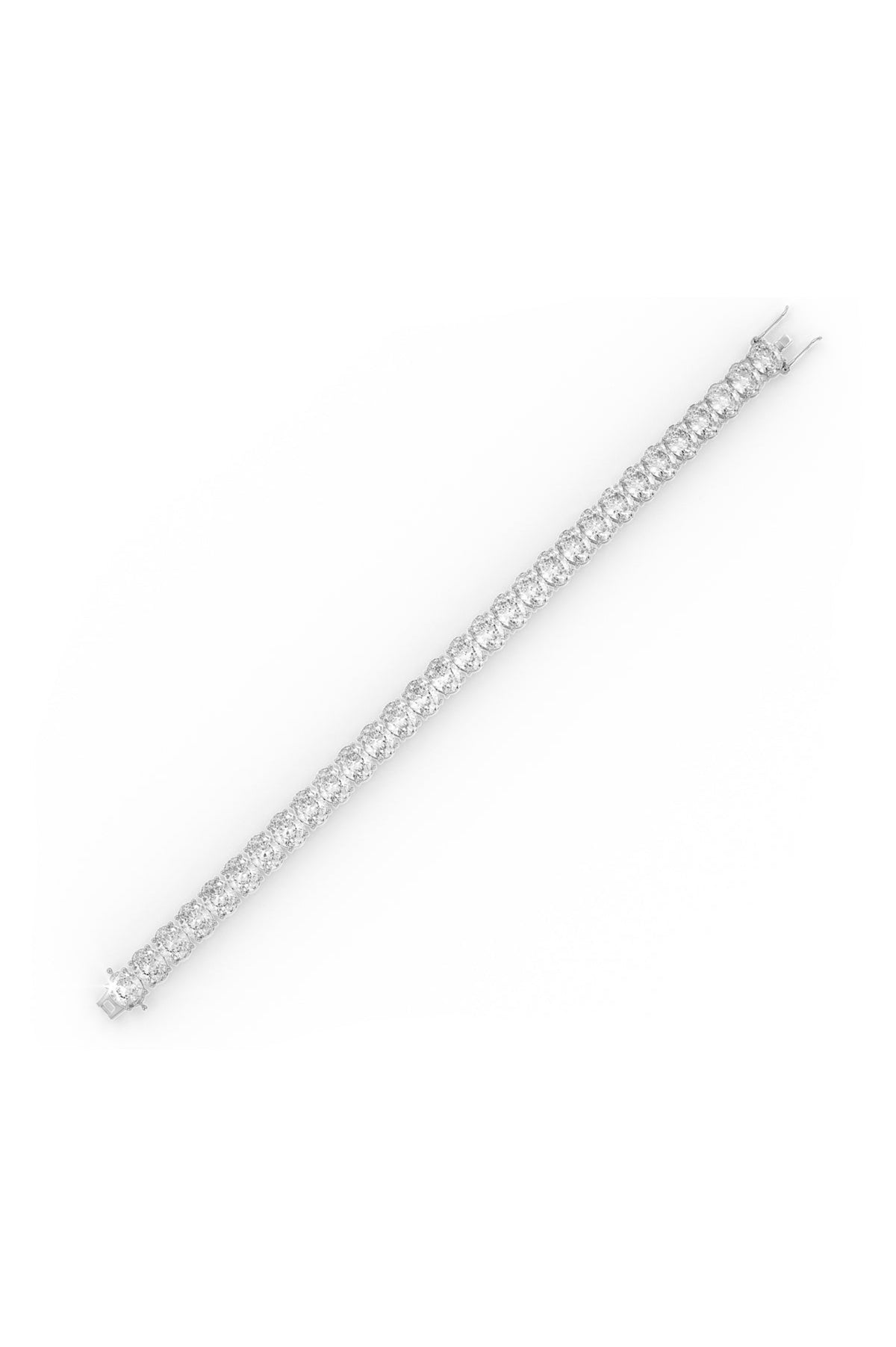 Oval Shaped Solitaire Tennis Bracelet