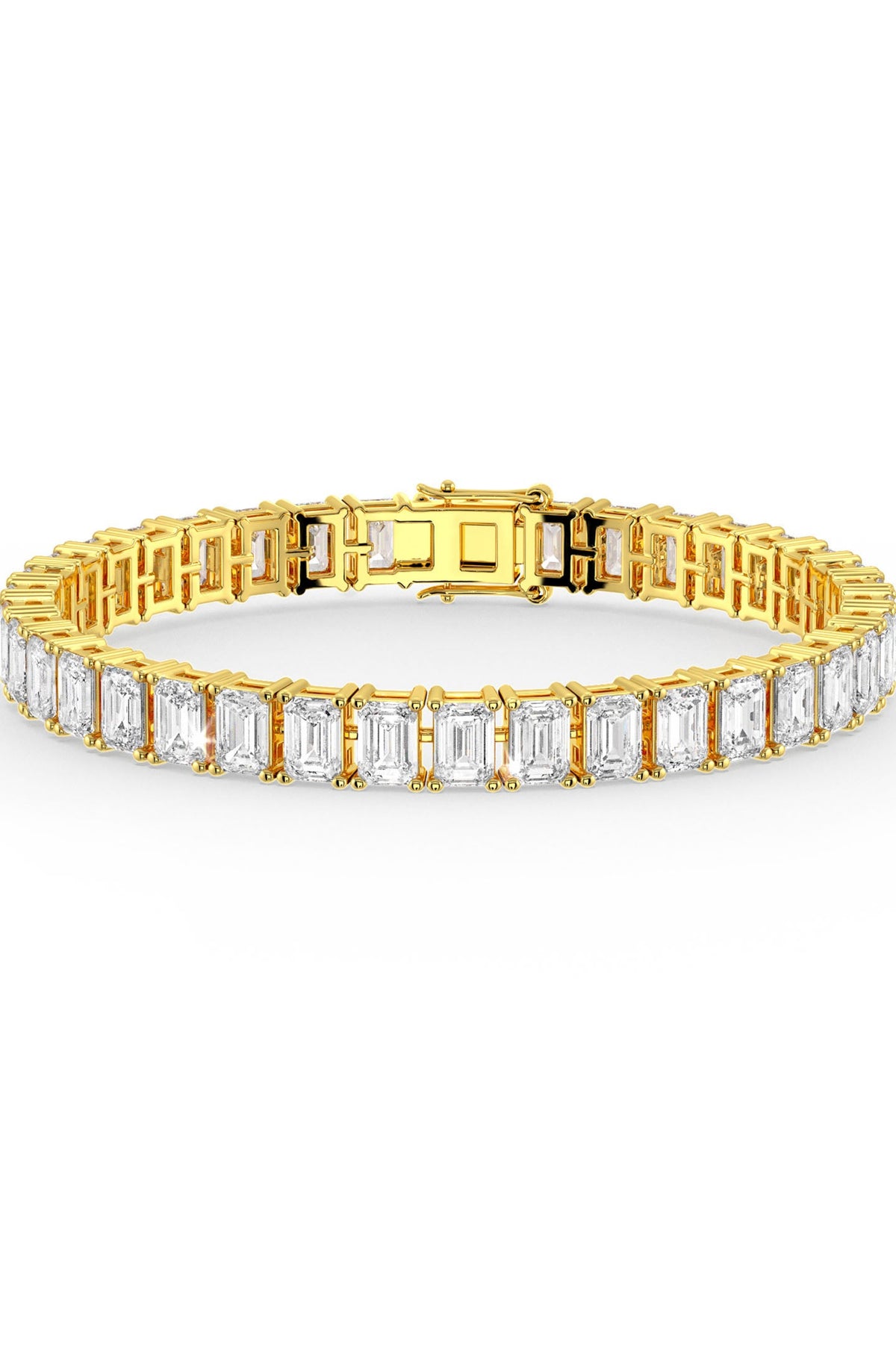 Emerald Cut Solitaire Tennis Bracelet