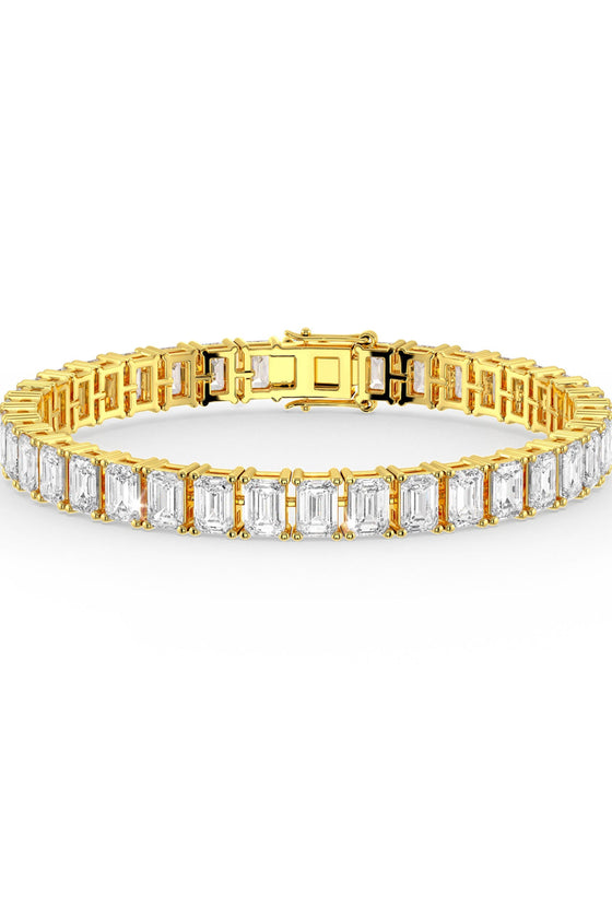 Emerald Cut Solitaire Tennis Bracelet