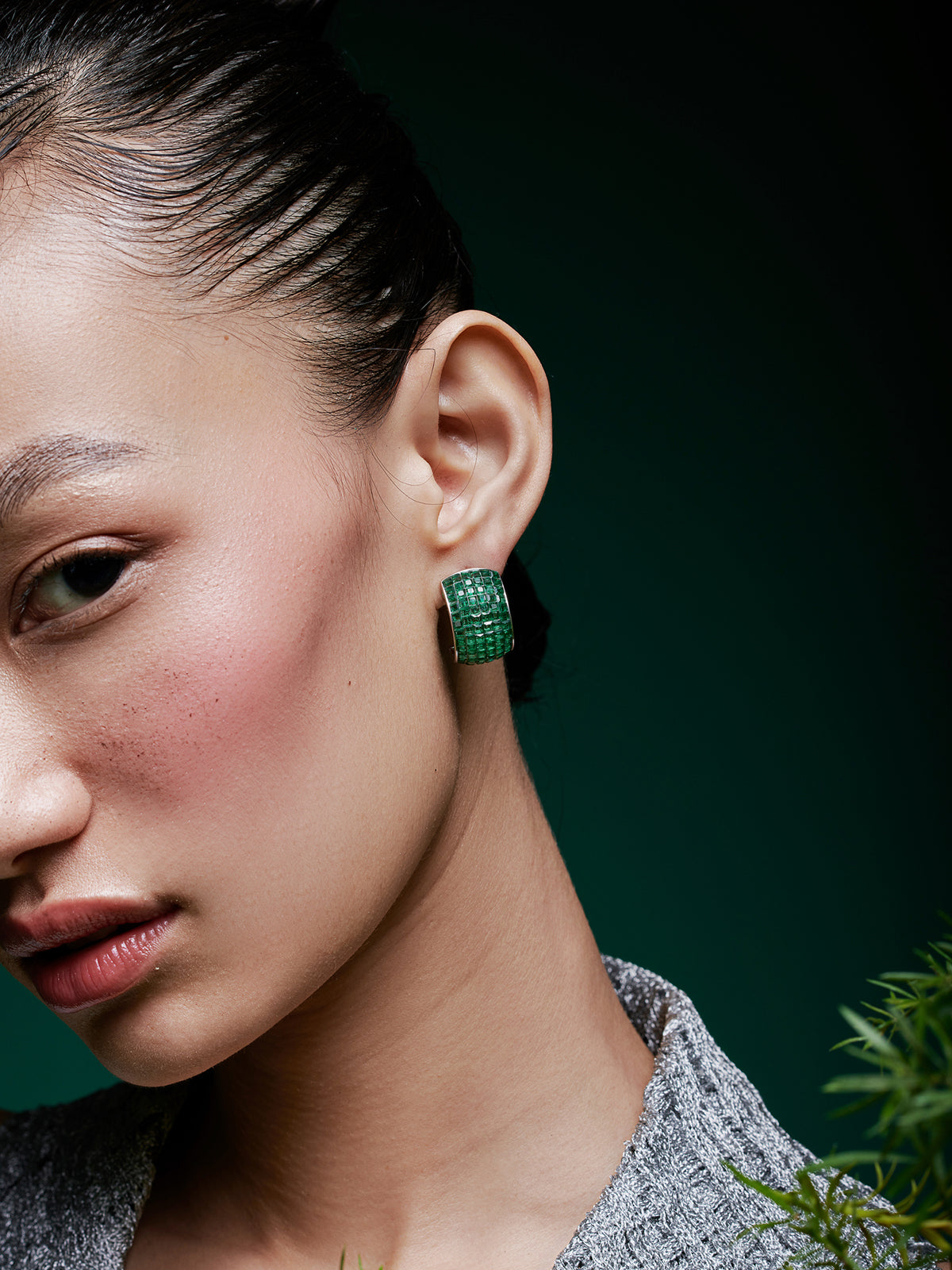 Elegance Emerald Studs Earrings