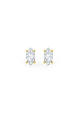 Marquise Shaped Solitaire Stud Earrings