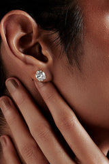 Oval Shaped Solitaire Stud Earrings