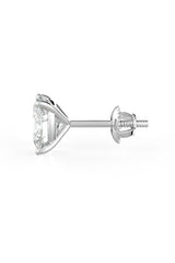 Oval Shaped Solitaire Stud Earrings