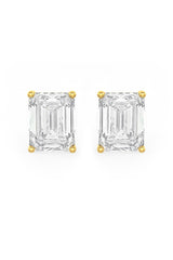 Emerald Cut Solitaire Stud Earrings