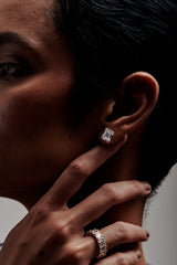 Emerald Cut Solitaire Stud Earrings
