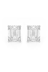 Emerald Cut Solitaire Stud Earrings