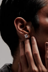 Emerald Cut Solitaire Stud Earrings