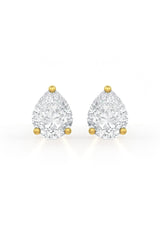 Pear Shaped Solitaire Stud Earrings