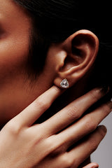 Pear Shaped Solitaire Stud Earrings