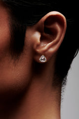 Pear Shaped Solitaire Stud Earrings