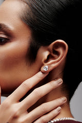 Pear Shaped Solitaire Stud Earrings