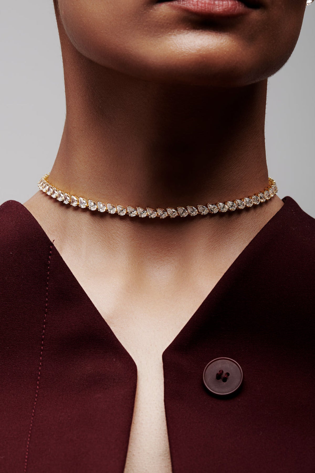 Pear Shaped Solitaire Necklace