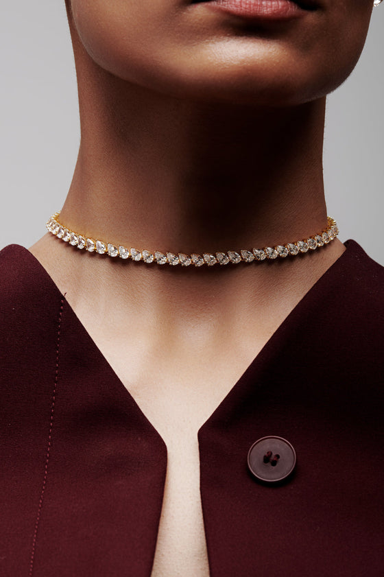 Pear Shaped Solitaire Necklace