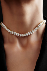 Oval Shaped Solitaire Necklace