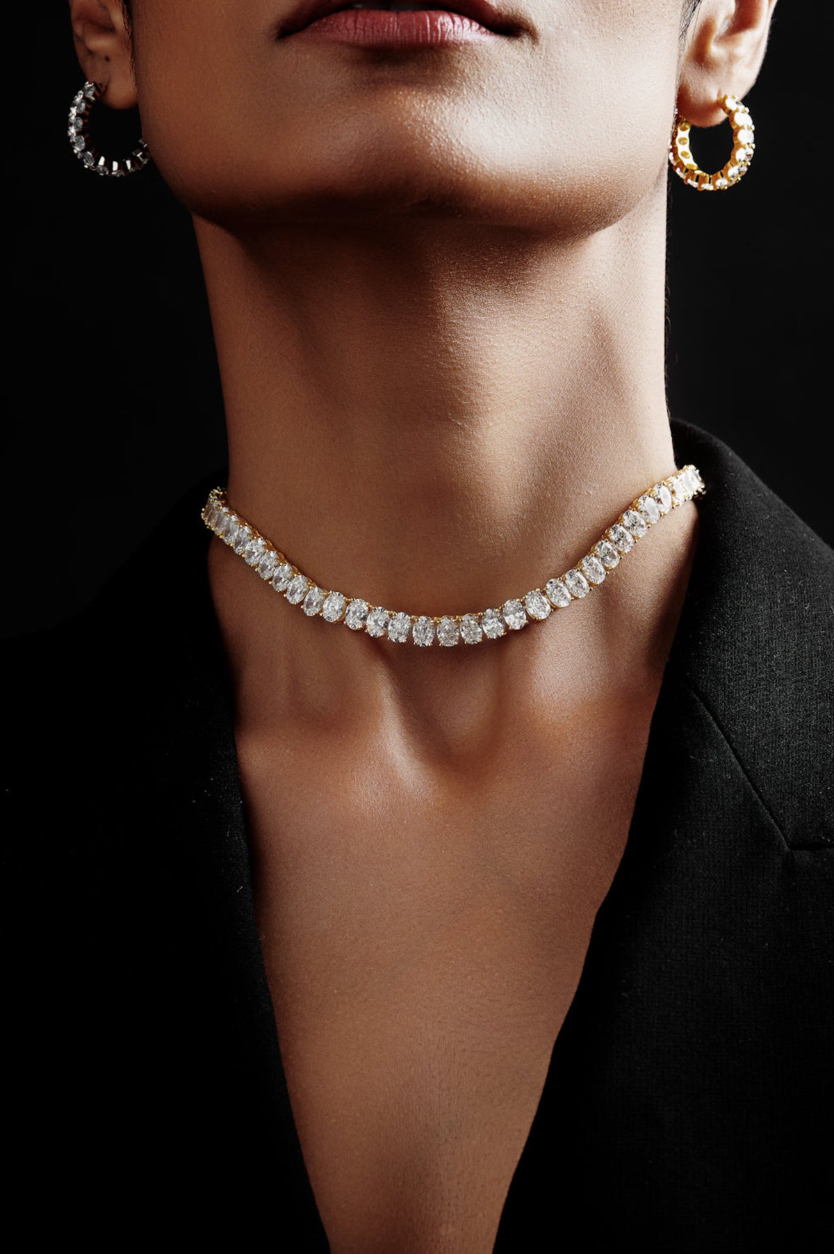 Oval Shaped Solitaire Necklace
