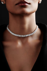 Oval Shaped Solitaire Necklace