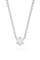Brilliant Round Shaped Solitaire Pendant With Chain