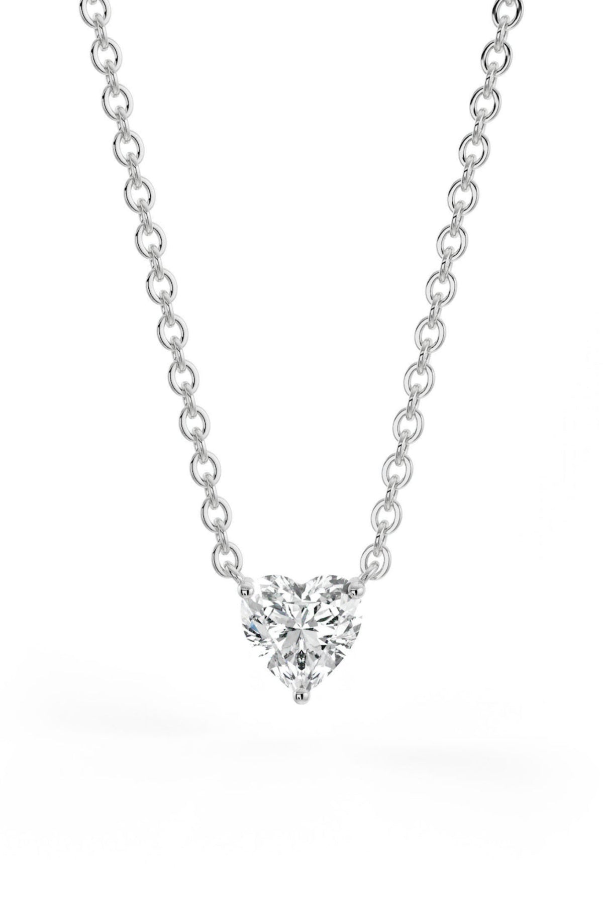 Heart Shaped Solitaire Pendant With Chain