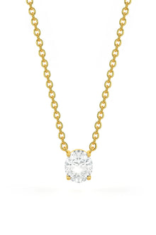  Oval Shaped Solitaire Pendant With chain