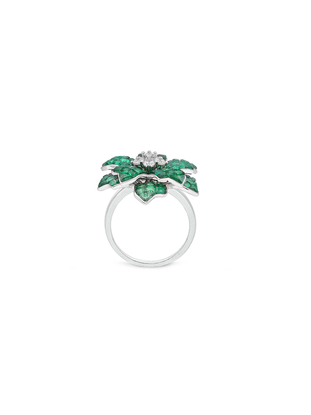 Starlit Blossom Cocktail Ring
